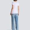 T-shirt drapé avec boutons