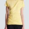 T-shirt drapé avec boutons T-shirt drapé avec boutons