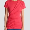 T-shirt drapé avec boutons T-shirt drapé avec boutons