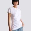 T-shirt drapé avec boutons