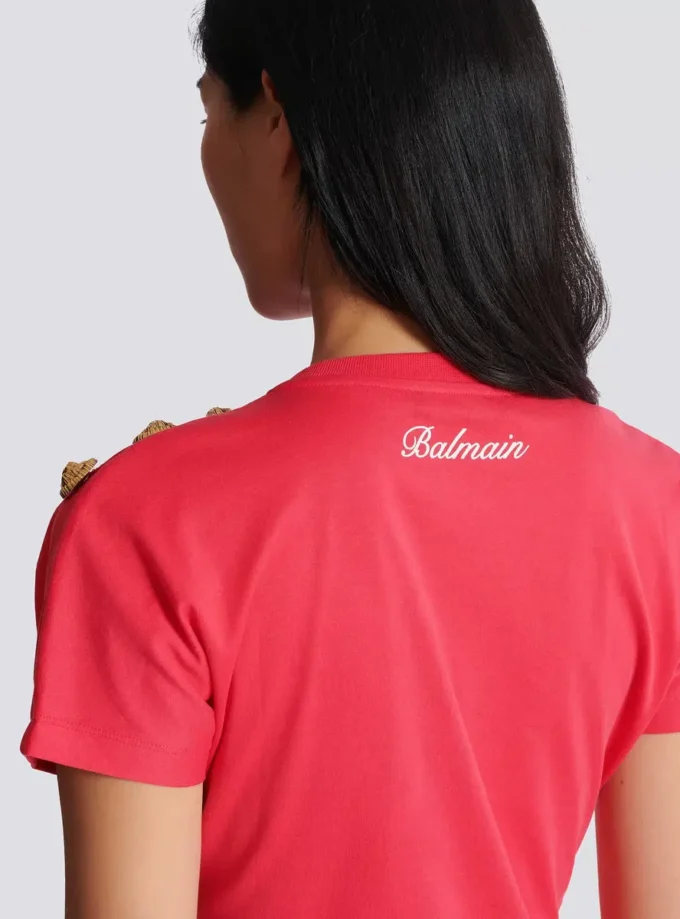 T-shirt drapé avec boutons T-shirt drapé avec boutons