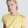 T-shirt drapé avec boutons T-shirt drapé avec boutons