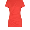 T-shirt drapé à manches courtes en jersey