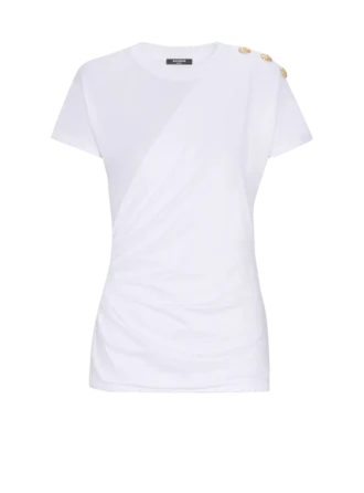 T-shirt drapé à manches courtes en jersey T-shirt drapé à manches courtes en jersey