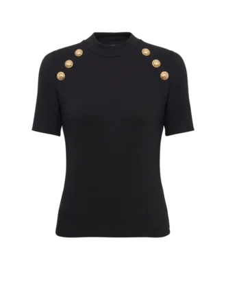 T-shirt en jersey à 6 boutons