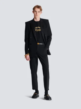 T-shirt imprimé du logo Balmain Chaînes