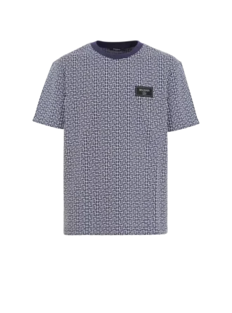 T-shirt monogrammé avec étiquette Balmain Couture
