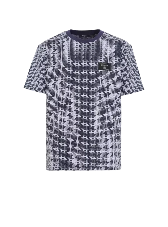 T-shirt monogrammé avec étiquette Balmain Couture T-shirt monogrammé avec étiquette Balmain Couture
