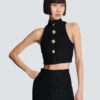 Top boutonné à motif baroque Top boutonné à motif baroque