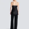 Top drapé en satin