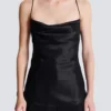 Top drapé en satin