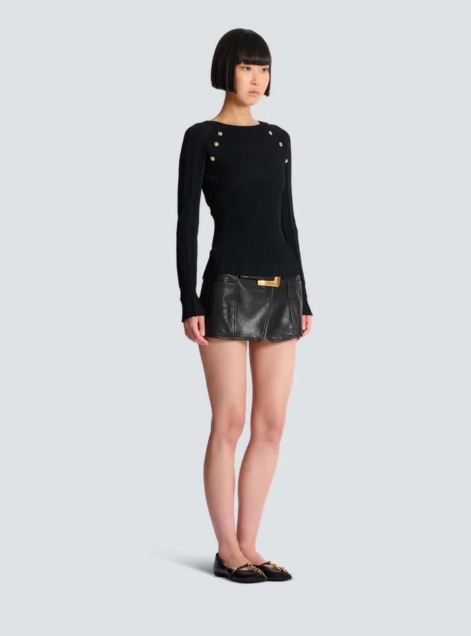 Top en maille avec boutons Top en maille avec boutons