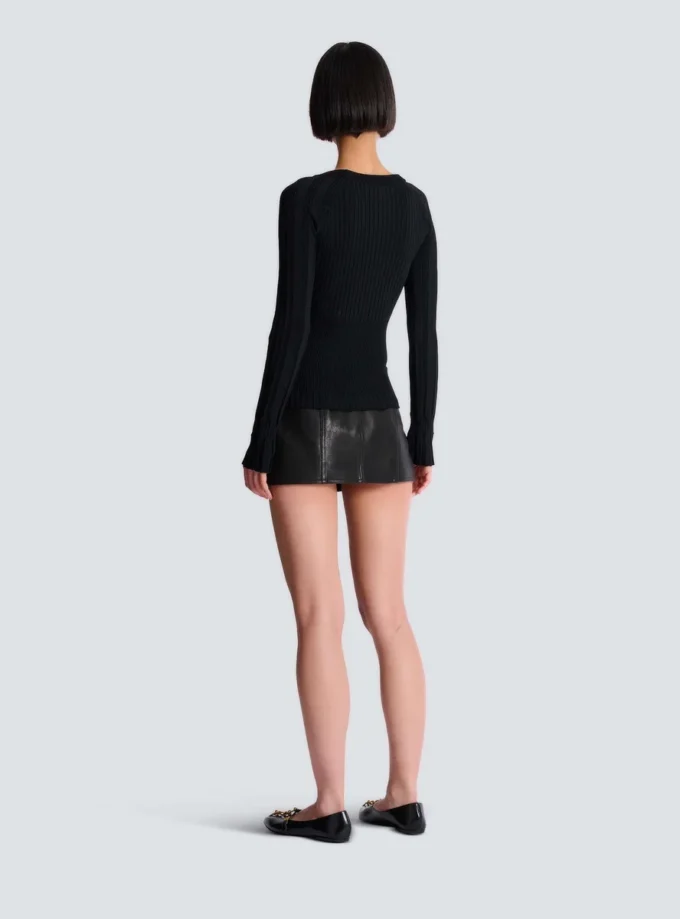 Top en maille avec boutons Top en maille avec boutons