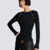 Top en maille avec boutons Top en maille avec boutons