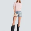 Top en maille brodé Emblème Balmain Top en maille brodé Emblème Balmain