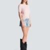 Top en maille brodé Emblème Balmain Top en maille brodé Emblème Balmain