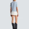 Top en maille brodé Emblème Balmain Top en maille brodé Emblème Balmain