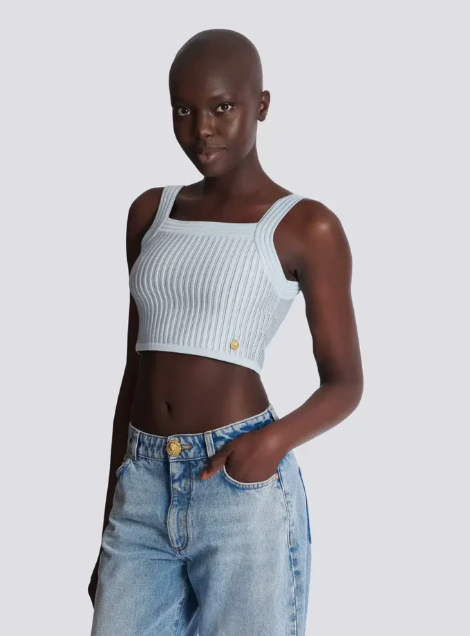 Top en maille texturée Top en maille texturée
