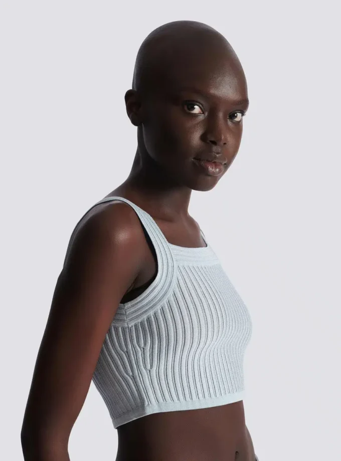 Top en maille texturée Top en maille texturée