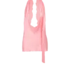 Top en satin à franges et dos nu Top en satin à franges et dos nu