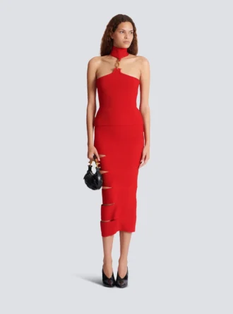 Top sans manches en maille avec détails décoratifs Top sans manches en maille avec détails décoratifs