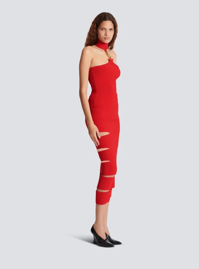 Top sans manches en maille avec détails décoratifs Top sans manches en maille avec détails décoratifs