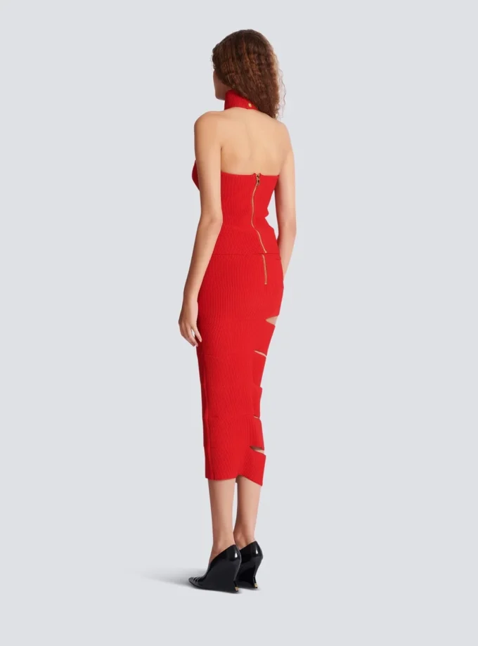 Top sans manches en maille avec détails décoratifs Top sans manches en maille avec détails décoratifs
