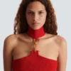 Top sans manches en maille avec détails décoratifs Top sans manches en maille avec détails décoratifs