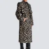 Trench à ceinture en jacquard imprimé léopard Trench à ceinture en jacquard imprimé léopard