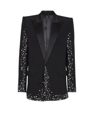 Veste 1 bouton avec broderie Constellation Veste 1 bouton avec broderie Constellation