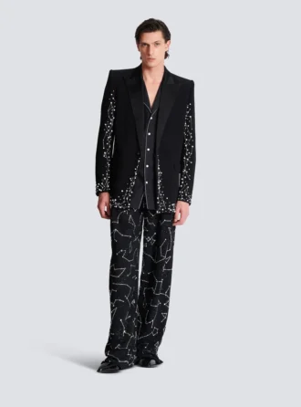 Veste 1 bouton avec broderie Constellation Veste 1 bouton avec broderie Constellation