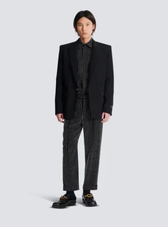 Veste 1 bouton en laine grain de poudre Veste 1 bouton en laine grain de poudre
