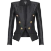 Veste 6 boutons en jacquard crocodile