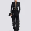 Veste 6 boutons en jacquard crocodile