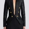 Veste 6 boutons en jacquard crocodile