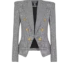 Veste 6 boutons en jacquard Prince de Galles Veste 6 boutons en jacquard Prince de Galles