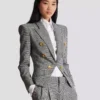 Veste 6 boutons en jacquard Prince de Galles Veste 6 boutons en jacquard Prince de Galles