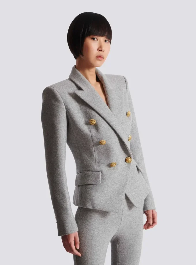 Veste 6 boutons en maille de coton Veste 6 boutons en maille de coton