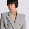 Veste 6 boutons en maille de coton Veste 6 boutons en maille de coton