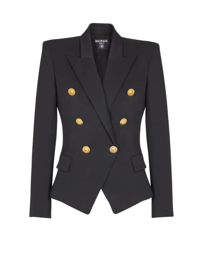Veste ajustée 6 boutons Grain de poudre Veste ajustée 6 boutons Grain de poudre
