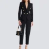Veste ajustée 6 boutons Grain de poudre Veste ajustée 6 boutons Grain de poudre