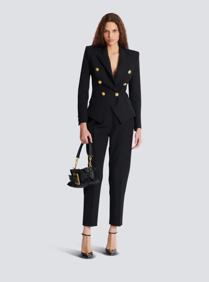 Veste ajustée 6 boutons Grain de poudre Veste ajustée 6 boutons Grain de poudre