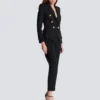 Veste ajustée 6 boutons Grain de poudre Veste ajustée 6 boutons Grain de poudre