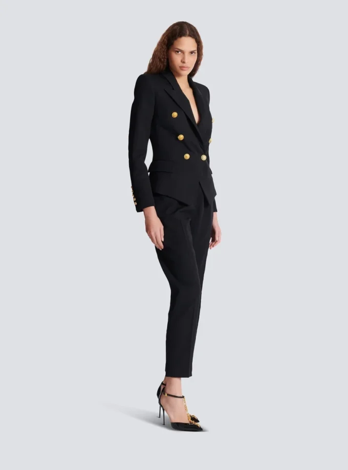 Veste ajustée 6 boutons Grain de poudre Veste ajustée 6 boutons Grain de poudre