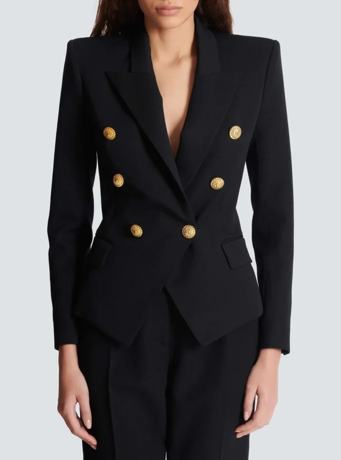Veste ajustée 6 boutons Grain de poudre Veste ajustée 6 boutons Grain de poudre