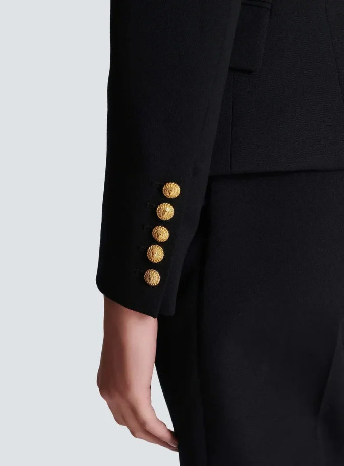 Veste ajustée 6 boutons Grain de poudre Veste ajustée 6 boutons Grain de poudre