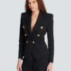 Veste ajustée 6 boutons Grain de poudre Veste ajustée 6 boutons Grain de poudre