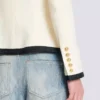 Veste ajustée bicolore à motif natté Veste ajustée bicolore à motif natté
