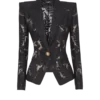 Veste ajustée en dentelle à 1 bouton Veste ajustée en dentelle à 1 bouton