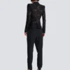 Veste ajustée en dentelle à 1 bouton Veste ajustée en dentelle à 1 bouton
